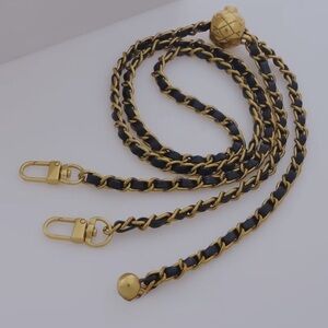 Gold and Black Chain Strap